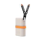 Funda Protectora de Silicona para el Banco de Energía para OPPO SUPERVOOC 120W Funda Antideslizante con Lanyard y Cable de Datos Blanca