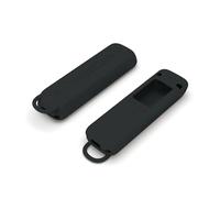 Funda protectora de silicona para golpes y piel suave con carabiner compatible con radiacode 102, 103 Radiación Detector (muchos colores) (negro)