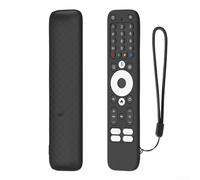 Funda protectora de silicona para Homatics Box R Plus Voice Remote - Funda ligera antideslizante a prueba de golpes con cordón para control remoto de dispositivo de transmisión de TV (negro)