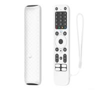 Funda protectora de silicona para Homatics Box R Plus Voice Remote - Funda ligera antideslizante a prueba de golpes con cordón para control remoto de dispositivos de transmisión de TV (blanco)