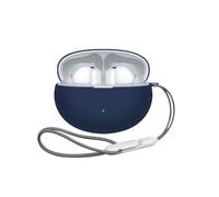 Funda Protectora de Silicona para Huawei Freebuds 6i, Funda Protectora de Auriculares Funda Suave Anti Polvo Funda Correa de Mano Accesorios (Azul)