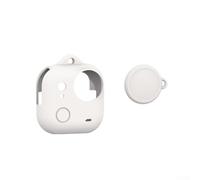 Funda protectora de silicona para Insta360 GO Ultra, a prueba de golpes con tapa de lente, agarre antideslizante para cámara de pulgar (blanco)
