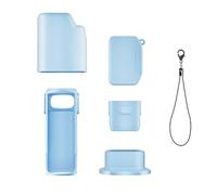 Funda protectora de silicona para Insta360 Luna Ultra, protector de pantalla con base de soporte, resistente a los golpes, a prueba de caídas, a prueba de polvo, azul claro