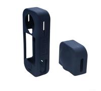 Funda protectora de silicona para Insta360 X4 Air con parasol para lente, protección contra arañazos y caídas, agarre texturizado, cubierta ligera para cámara deportiva (azul)