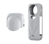 Funda Protectora de Silicona para Insta360 X5 con Tapa de Lente (Gray Lens Cap+Gray Protective Cover)