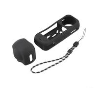 Funda protectora de silicona para Insta360 X5, disipación de calor y ajuste preciso para un uso sin costuras, tapa de lente de cámara panorámica a prueba de golpes (negro)