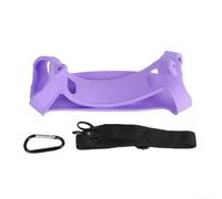 Funda protectora de silicona para JBL Charge 6, diseño resistente a los arañazos, agarre cómodo, puerto preciso para acceso, incluye correa para el hombro y gancho para viajes (morado)