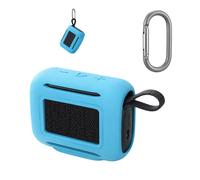 Funda Protectora de Silicona para JBL Go5 Altavoz, Funda Protectora Blanda Que Cubre Todo el Cuerpo, Resistente a Caídas y Golpes, Lavable, con Gancho para JBL GO5 Accesorios de Audio (Azul Cielo)