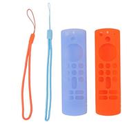 Funda Protectora de Silicona para Mando a Distancia, Antideslizante y Resistente a Golpes, con Cordón Luminoso - Protección Completa, Material Suave y Fácil de Usar para Voice (Azul Luminosa y