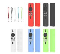 Funda protectora de silicona para mando a distancia de TV Xiaomi Mi TV Box S (2ª generación), a prueba de golpes, funda protectora antideslizante para control remoto Mi con cordón (verde luminoso)