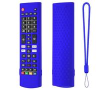 Funda protectora de silicona para mando a distancia LG AKB75095307 AKB75375604 AKB74915305 AKB75095302 AKB73715601 AKB Series TV Stick funda antideslizante con cordón (azul)