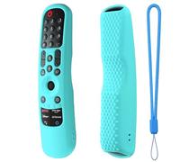 Funda protectora de silicona para mando a distancia LG TV MR21GA MR21GN MR21GC MR22GA MR22GN MR22GC MR23GA MR23GN MR23GC MR23GC TV Stick Funda antideslizante a prueba de golpes con cordón (verde