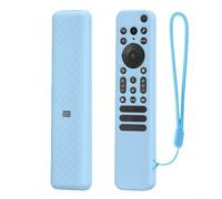 Funda protectora de silicona para mando a distancia Sony RMF TX920U TX910U con funda de ajuste cómodo y práctico cordón para un fácil transporte (azul claro)