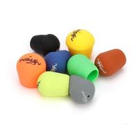 Funda protectora de silicona para mango de caña de pescar, protector de tapa de extremo suave para bastones de fundición, protector inferior de poste con borde liso, color aleatorio (M)
