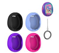 Funda protectora de silicona para máquina virtual Tamagotchi Uni (2023), funda suave anticaídas, antiarañazos, funda de consola de juegos para mascotas con cordón para los dedos (morado)
