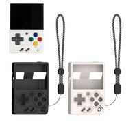 Funda Protectora de Silicona para Miyoo Mini V4 Consola de Juegos Anti-caída a Prueba de Golpes Ultra-Delgada Anti-Rayaduras Funda Protectora Antideslizante Carcasa Protectora con cordón (Negro)