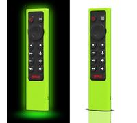 Funda protectora de silicona para NVIDIA Shield Android TV Control remoto, cubierta remota que brilla en la oscuridad para 4K HDR Smart TV Pro (verde claro) -【 2 Pack】