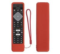 Funda Protectora de Silicona para Philips TV 43PUS7354/12 50PUS7354/12 55PUS7504/12 65PUS8204/12 58PUS7304/12, Funda de Control Remoto para Philips TV Remote, Duradera Lavable - Rojo
