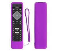 Funda Protectora de Silicona para Philips TV 43PUS7354/12 50PUS7354/12 55PUS7504/12 65PUS8204/12 58PUS7304/12, Funda de Control Remoto para Philips TV Remote, Duradera Lavable - Morado