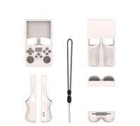 Funda protectora de silicona para R36 MAX Gaming Console Anti Drop Handheld Game Console Accesorios, Funda de silicona con cordón negro (Blanco)