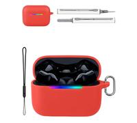 Funda protectora de silicona para Razer Hammerhead V3 X HyperSpeed, protección de cuerpo completo con antigolpes, protección contra arañazos, incluye cordón y kit de limpieza (rojo)
