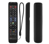 Funda Protectora de Silicona para Samsung AA59-00582A AA59-00580A AA59-00638A BN59-01198Q, Funda de Control Remoto para Samsung Smart TV Remote, Duradera Lavable - Negro