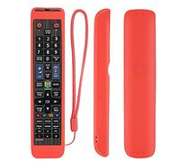 Funda Protectora de Silicona para Samsung Mando a Distancia, BN59-01178B RM-D1078+ BN59-01198Q AA59-00582A, Funda Mando para Samsung, Antideslizante, A Prueba de Golpes, Lavable (Rojo)