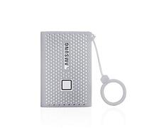 Funda protectora de silicona para Samsung T7 Press Portable SSD externas de estado sólido (plata)