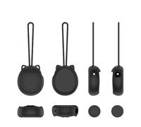 Funda Protectora de Silicona para Tamagotchi Paradise, Funda Protectora a Prueba de Golpes, Cubierta de Goma Blanda con Correa para la Muñeca (Negro)