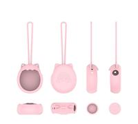 Funda Protectora de Silicona para Tamagotchi Paradise, Funda Protectora a Prueba de Golpes, Cubierta de Goma Blanda con Correa para la Muñeca (Rosa)