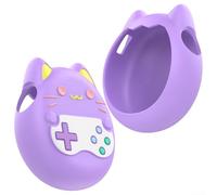 Funda protectora de silicona para Tamagotchi Paradise, suave al tacto, resistente a caídas, a prueba de golpes, con cordón, colorida piel flexible anticaídas (morado)