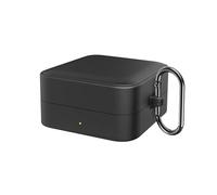 Funda protectora de silicona para Timekettle W4 Pro, funda suave a prueba de golpes con clip de mosquetón para auriculares Timekettle W4 Pro, accesorio de funda de carga con diseño abatible (negro)