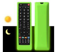 Funda Protectora de Silicona para Toshiba TV Mando a Distancia CT-90326, Antideslizante, Lavable - Verde Luminoso (Confirme el Grosor Remoto a Través de la Figura 2 Antes de Comprar)