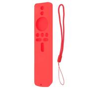 Funda Protectora de Silicona para TV Stick 4K Funda de Control Remoto Diseño Antideslizante con cordón Material Duradero, Suave y Agradable para la Piel Recortes precisos Ligero (Conjunto Rojo)