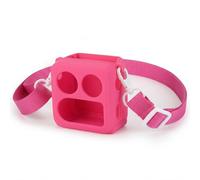 Funda protectora de silicona para Yoto Mini 2024 Player Kids Audio Skin Cover con correa para el hombro, fácil de llevar, ajuste duradero (rosa profundo)