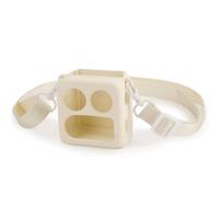 Funda protectora de silicona para Yoto Mini 2024 Player Kids Audio Skin Cover con correa para el hombro, fácil de llevar, ajuste duradero (beige claro)