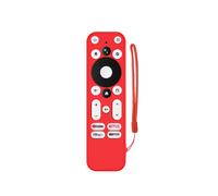Funda protectora de silicona (roja) para control remoto Onn Android TV 2K FHD TV Stick, antideslizante y a prueba