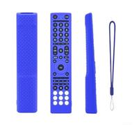 Funda protectora de silicona suave al tacto para mando a distancia HISENSE ERF3C46H con botón antideslizante y funcional, color azul oscuro