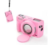 Funda protectora de silicona suave para cámara Canon Powershot G7 X Mark Iii, incluye tapa de lente, para diseño delgado en color rosa para exteriores (rosa)