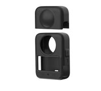 Funda protectora de silicona suave para DJI Osmo 360, cubierta de lente de agarre texturizado para cámara de acción con ajuste cómodo y diseño ligero, negro y gris
