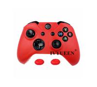 Funda protectora de silicona suave roja para el mando de Microsoft Xbox One, color negro y verde.