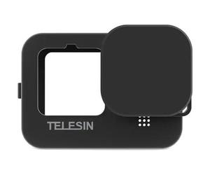 Funda protectora de silicona Telesin con tapa para lente GoPro 13 - Negra
