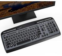 Funda protectora de teclado para Logitech MK320, YR002, Y-R0009, MK335, MK300, K330 - Parte 316G115, accesorios de escritorio inalámbricos, protector de teclado de silicona, color negro