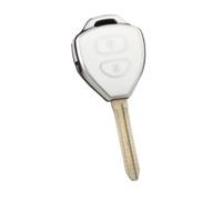 Funda Protectora De TPU con 2 Botones para Llave De Coche para Toyota RAV4 para Crown para Avalon para Venza para Corolla para Camry para Reiz Llavero(White Sliver,Case)