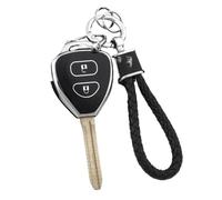 Funda Protectora De TPU con 2 Botones para Llave De Coche para Toyota RAV4 para Crown para Avalon para Venza para Corolla para Camry para Reiz Llavero(Black Sliver,Set 2)