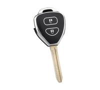 Funda Protectora De TPU con 2 Botones para Llave De Coche para Toyota RAV4 para Crown para Avalon para Venza para Corolla para Camry para Reiz Llavero(Black Sliver,Case)