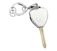 Funda Protectora De TPU con 2 Botones para Llave De Coche para Toyota RAV4 para Crown para Avalon para Venza para Corolla para Camry para Reiz Llavero(White Sliver,Set 1)