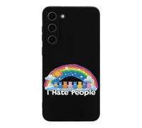 Funda protectora de TPU con texto en inglés "I Hate People" compatible con Galaxy S23/Plus/funda protectora de TPU ultradelgada