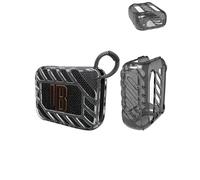 Funda protectora de TPU para altavoces Bluetooth portátiles JBL Go 4, a prueba de golpes, polvo e impermeable, para uso sin preocupaciones en cualquier lugar, gris