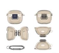 Funda protectora de TPU para auriculares JBL Tune For Flex 2, impermeable, a prueba de golpes y resistente a la suciedad (gris transparente)